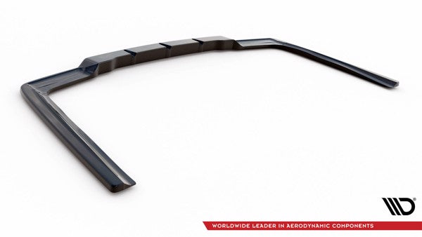 Maxton Central Rear Splitter (With Vertical Bars) Mercedes-Benz E63 Amg Sedan W212 Facelift - Gloss Black