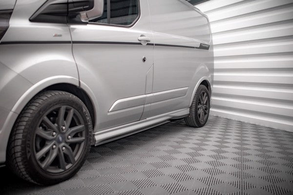 Maxton Side Skirts Diffusers Ford Transit Custom St-Line Mk1 Facelift - Gloss Black