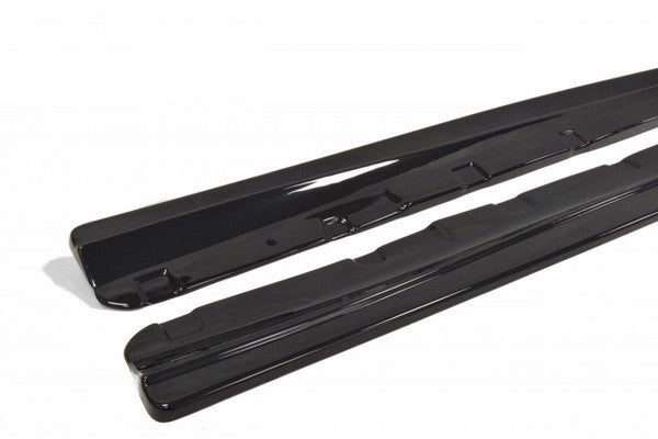 Maxton Side Skirts Diffusers Mercedes C-Class W204 (Facelift) - Gloss Black