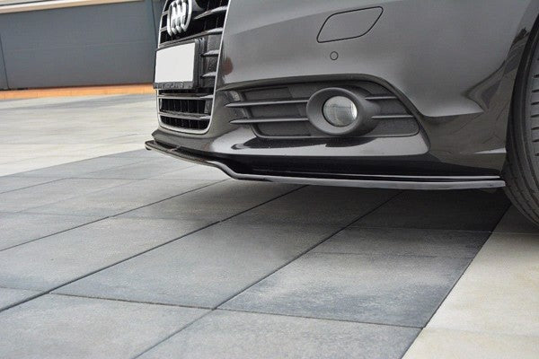 Maxton Front Splitter V.1 Audi A6 C7 - Gloss Black