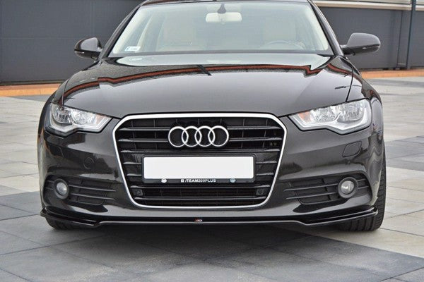 Maxton Front Splitter V.1 Audi A6 C7 - Gloss Black