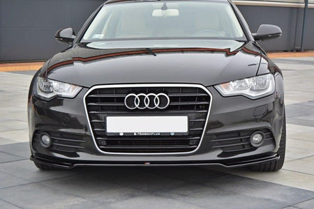 Maxton Front Splitter V.1 Audi A6 C7 - Gloss Black