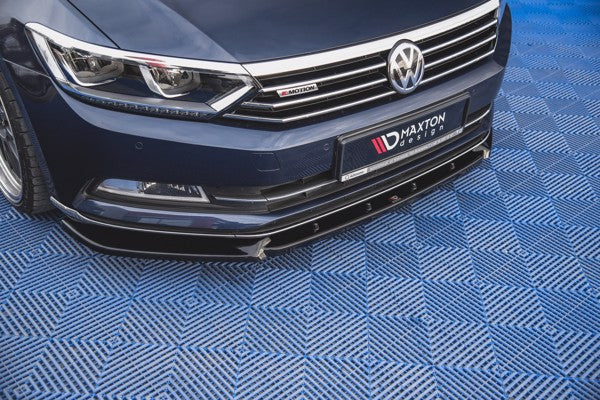 Maxton Front Splitter V.2 Volkswagen Passat B8 - Gloss Black
