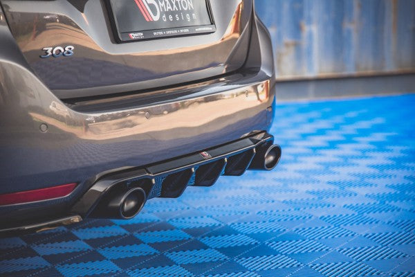 Maxton Rear Valance + Exhaust Ends Imitation Peugeot 308 Sw Mk2 Facelift