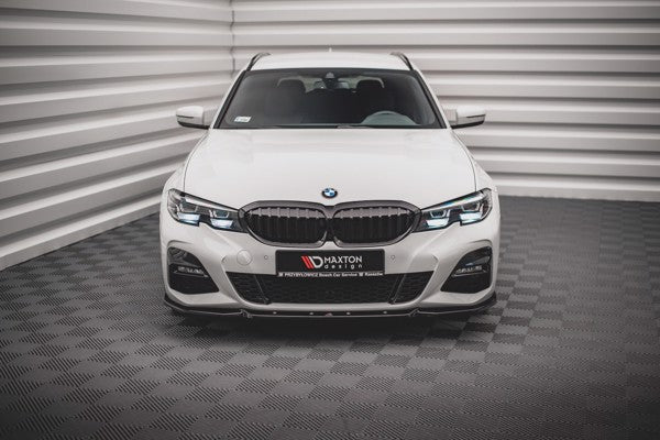 Maxton Front Splitter V.5 BMW 3 G20 / G21 M-Pack - Gloss Black