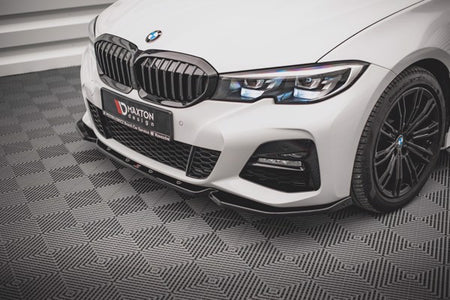 Maxton Front Splitter V.5 BMW 3 G20 / G21 M-Pack - Gloss Black
