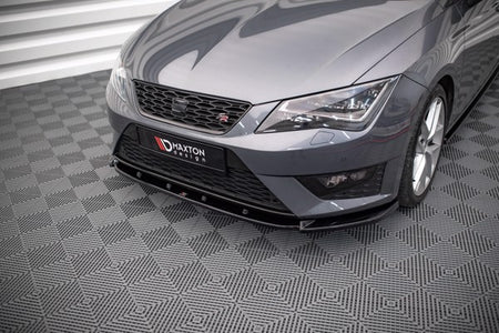 Maxton Front Splitter V.1 Seat Leon Fr / Cupra Mk3 - Gloss Black