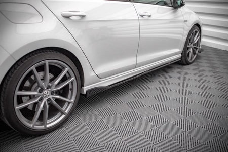 Maxton Side Skirts Diffusers V.2 Volkswagen Golf R Mk7 - Gloss Black