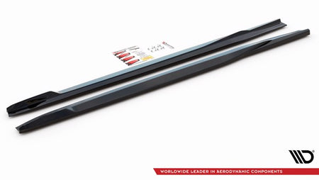 Maxton Side Skirts Diffusers BMW X5M F95 - Gloss Black