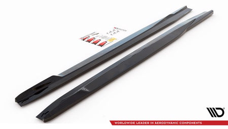 Maxton Side Skirts Diffusers BMW X5M F95 - Gloss Black
