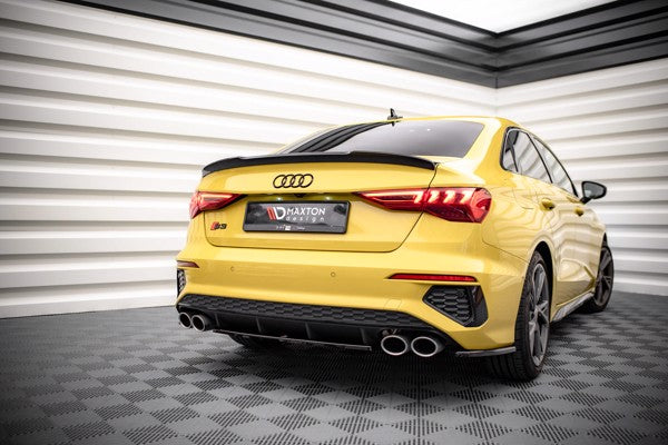 Maxton Rear Side Splitters Audi S3 Sedan 8Y - Gloss Black