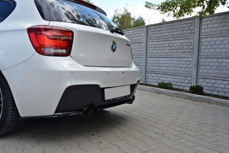 Maxton Central Rear Splitter BMW 1 F20/F21 M-Power (Without Vertical Bars) - Gloss Black