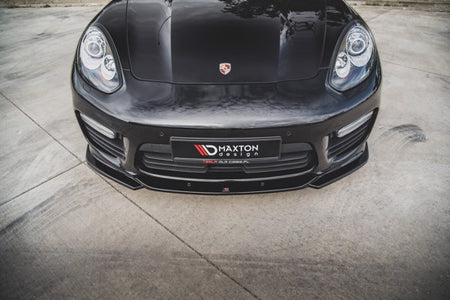 Maxton Front Splitter V.2 Porsche Panamera Turbo 970 Facelift - Gloss Black