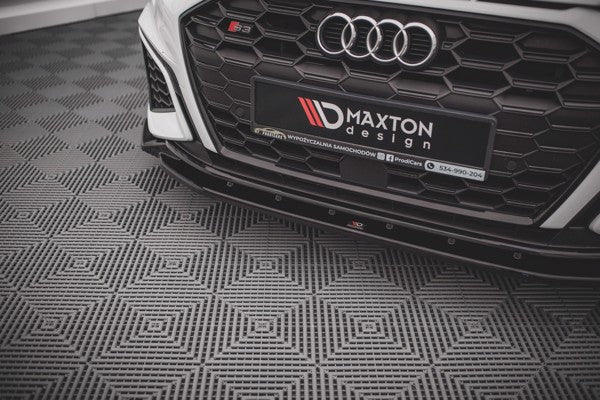 Maxton Front Splitter V.2 Audi S3 / A3 S-Line 8Y - Gloss Black