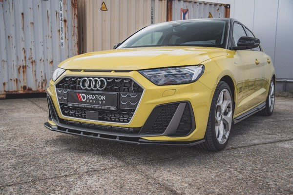 Maxton Front Splitter V.1 Audi A1 S-Line Gb - Gloss Black