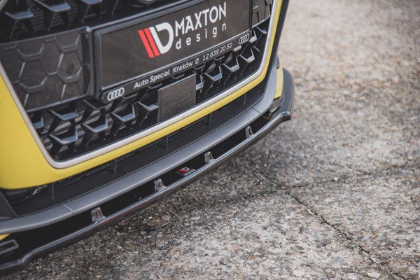 Maxton Front Splitter V.1 Audi A1 S-Line Gb - Gloss Black