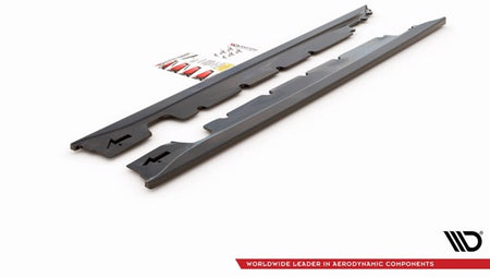 Maxton Side Skirts Diffusers Mini Cooper / One R50 - Gloss Black