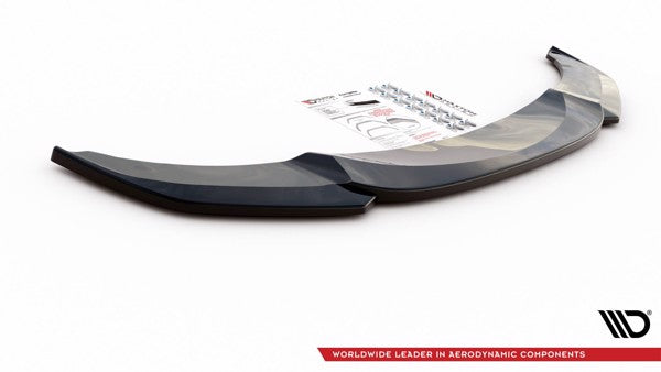 Maxton Front Splitter V.4 For BMW 5 F10/F11 M-Pack - Gloss Black