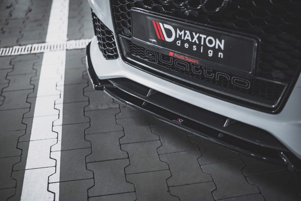 Maxton Front Splitter V.4 Audi RS6 C7 - Gloss Black