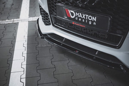 Maxton Front Splitter V.4 Audi RS6 C7 - Gloss Black