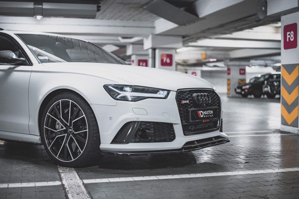 Maxton Front Splitter V.4 Audi RS6 C7 - Gloss Black