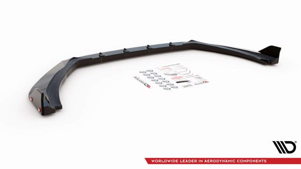 Maxton Front Splitter + Flaps V.4 Ford Fiesta St / St-Line - Gloss Black