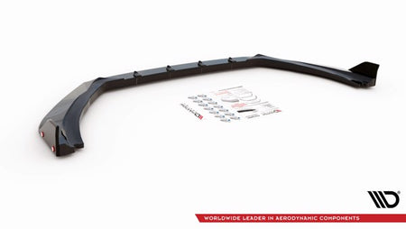 Maxton Front Splitter + Flaps V.4 Ford Fiesta St / St-Line - Gloss Black