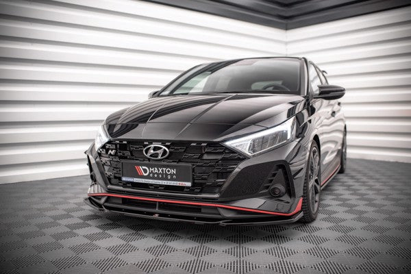 Maxton Front Splitter V.3 Hyundai I20 N Mk3 - Gloss Black