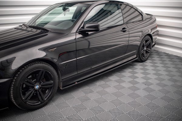 Maxton Side Skirts Diffusers V.2 BMW 3 Coupe M-Pack E46 - Gloss Black