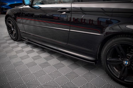 Maxton Side Skirts Diffusers V.2 BMW 3 Coupe M-Pack E46 - Gloss Black