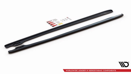 Maxton Side Skirts Diffusers V.2 BMW 3 Coupe M-Pack E46 - Gloss Black