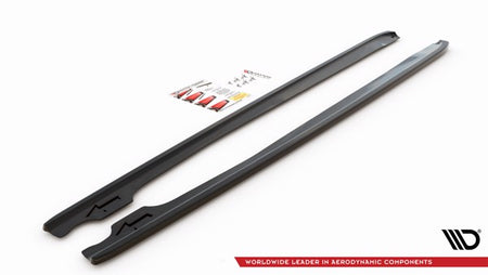 Maxton Side Skirts Diffusers V.2 BMW 3 Coupe M-Pack E46 - Gloss Black