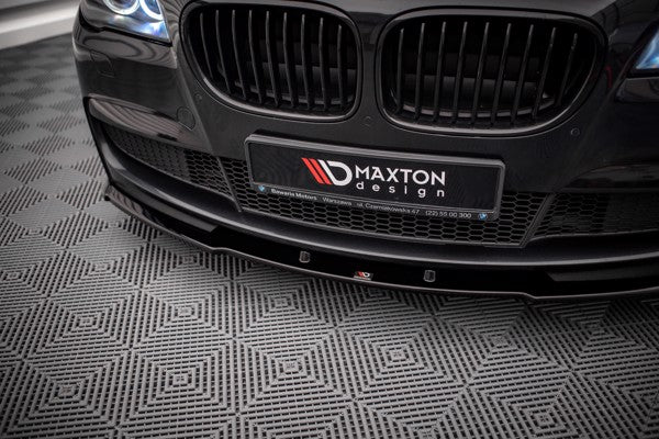 Maxton Front Splitter V.1 BMW 7 M-Pack F01 - Gloss Black