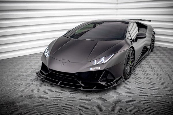 Maxton Front Splitter Lamborghini Huracan Evo - Gloss Black