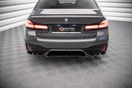 Maxton Central Rear Splitter BMW M5 F90 - Gloss Black