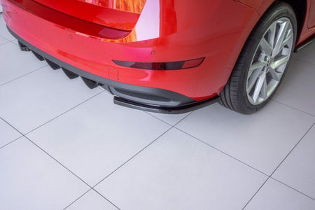 Maxton Rear Side Splitters Skoda Scala - Gloss Black