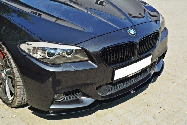 Maxton Front Splitter V.2 For BMW 5 F10/F11 Mpack - Gloss Black