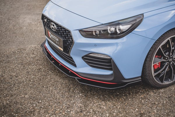 Maxton Front Splitter V.4 Hyundai I30 N Mk3 Hatchback/ Fastback - Gloss Black