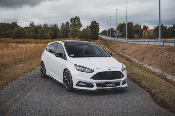 Maxton Front Splitter V.4 Ford Focus St Mk3 Facelift - Gloss Black