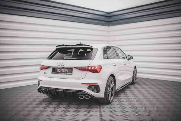 Maxton Rear Valance Audi S3 Sportback 8Y - Gloss Black