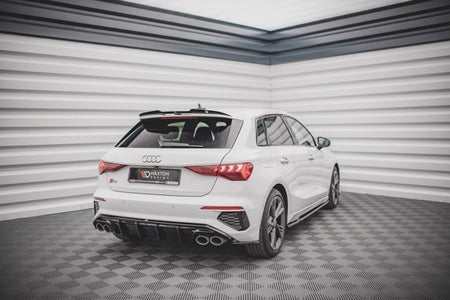 Maxton Rear Valance Audi S3 Sportback 8Y - Gloss Black