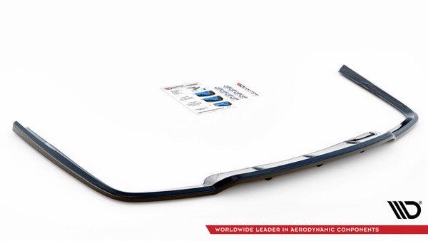Maxton Central Rear Splitter (With Vertical Bars) Lexus Gs F Sport Hybrid Mk4 (L10) - Gloss Black