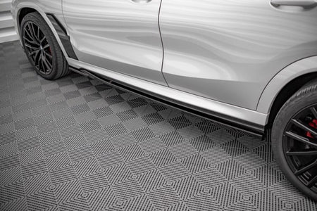 Maxton Side Skirts Diffusers BMW X6 M-Pack G06 - Gloss Black