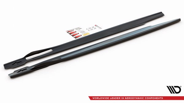 Maxton Side Skirts Diffusers BMW X6 M-Pack G06 - Gloss Black