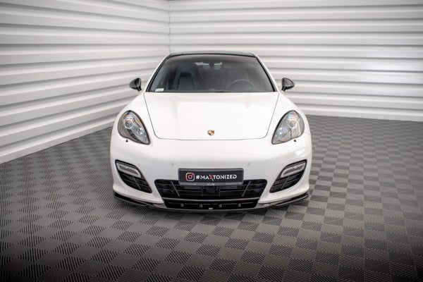 Maxton Front Splitter V.2 Porsche Panamera Turbo Sport Design Package 970 - Gloss Black