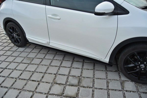 Maxton Side Skirts Diffusers Honda Civic Mk9 Facelift - Gloss Black
