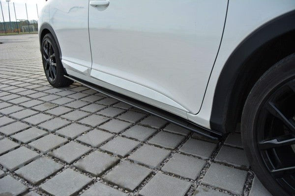 Maxton Side Skirts Diffusers Honda Civic Mk9 Facelift - Gloss Black
