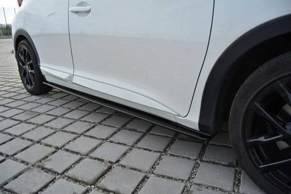 Maxton Side Skirts Diffusers Honda Civic Mk9 Facelift - Gloss Black