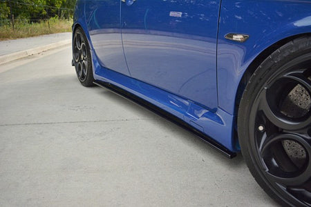 Maxton Side Skirts Diffusers Alfa Romeo 156 Gta   - Gloss Black