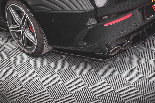 Maxton Rear Side Splitters Mercedes-Amg Cla 35 Aero / 45 Aero C118 - Gloss Black